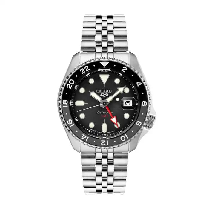 Montre Seiko SSK001K1 Automatique GMT Acier Cadran Noir