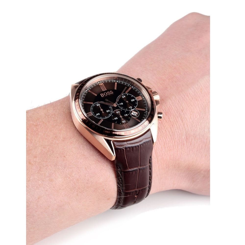 Montre homme Boss en cuir 1513093