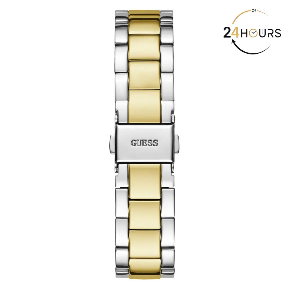 Montre Guess Luna blanche à cadran rond, à quartz analogique, pour femme