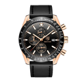 BENYAR BY-5140F Montre Homme Chronographe Étanche avec bracelet en Cuir – Noir & Doré