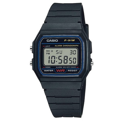 Casio – Vintage Collection Pour homme – digitale – Bracelet en caoutchouc – F-91W-1DG