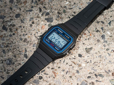 Casio – Vintage Collection Pour homme – digitale – Bracelet en caoutchouc – F-91W-1DG