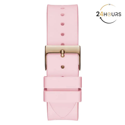 Montre analogique Guess pour femme, cadran blanc, 39 mm, référence GW0541L2