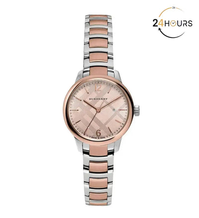 Montre Burberry Ladies Watch Swiss Classic Two Tone
Pour Femme, BU10117