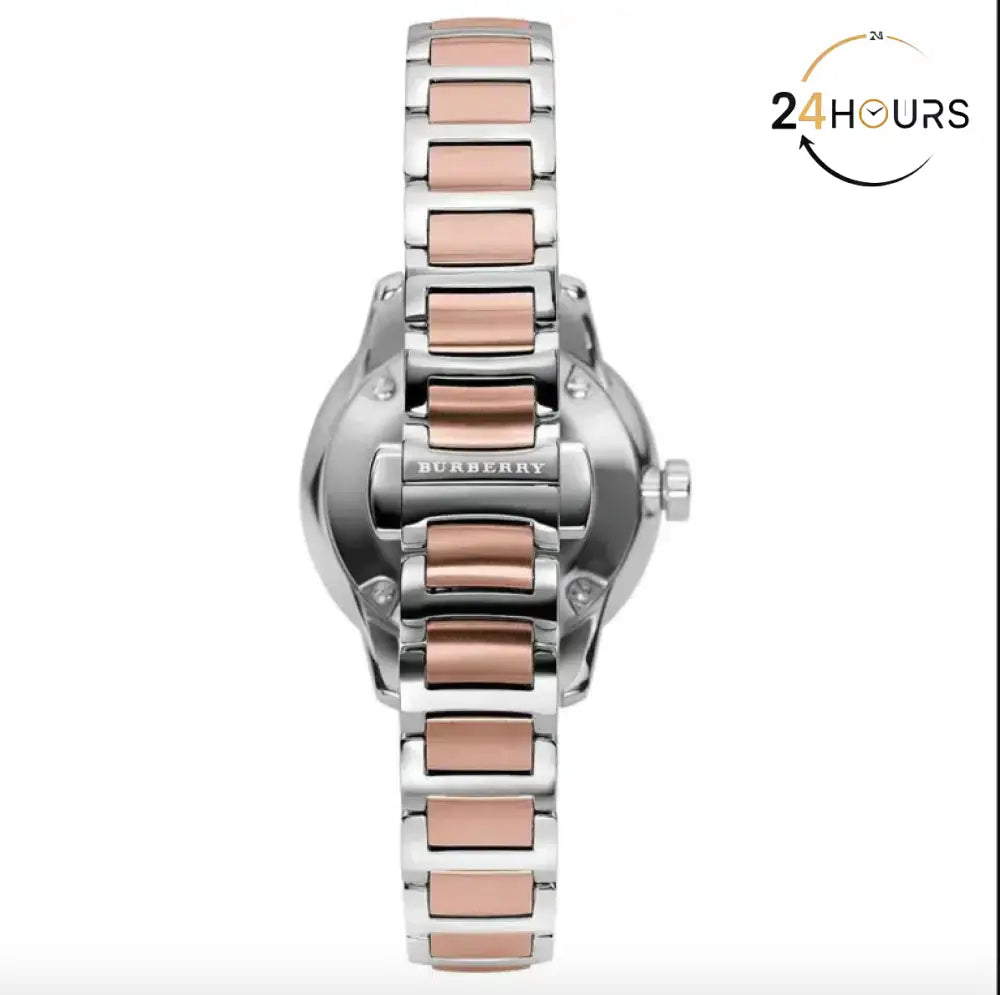 Montre Burberry Ladies Watch Swiss Classic Two Tone
Pour Femme, BU10117