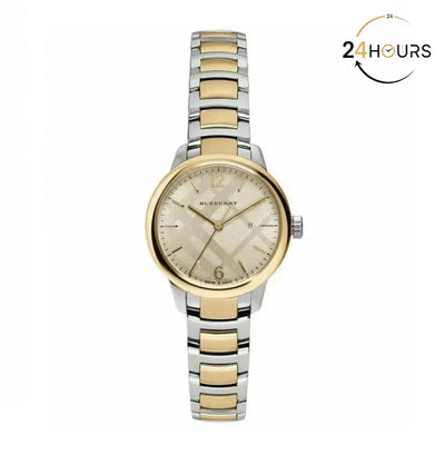 Montre Burberry Ladies Watch Swiss Classic Two Tone
Pour Femme, BU10118