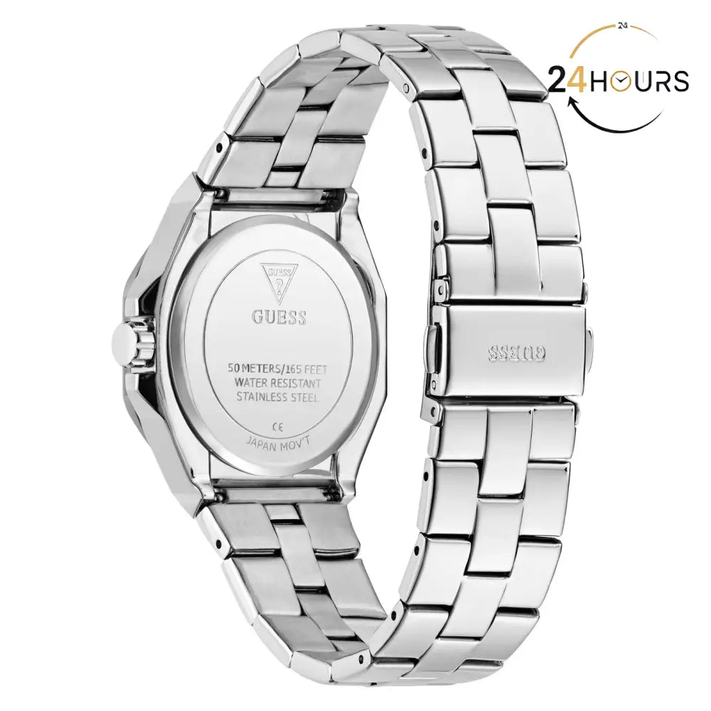 Montre Guess Empress bleue à cadran rond, à quartz analogique, pour femme GW0873L1