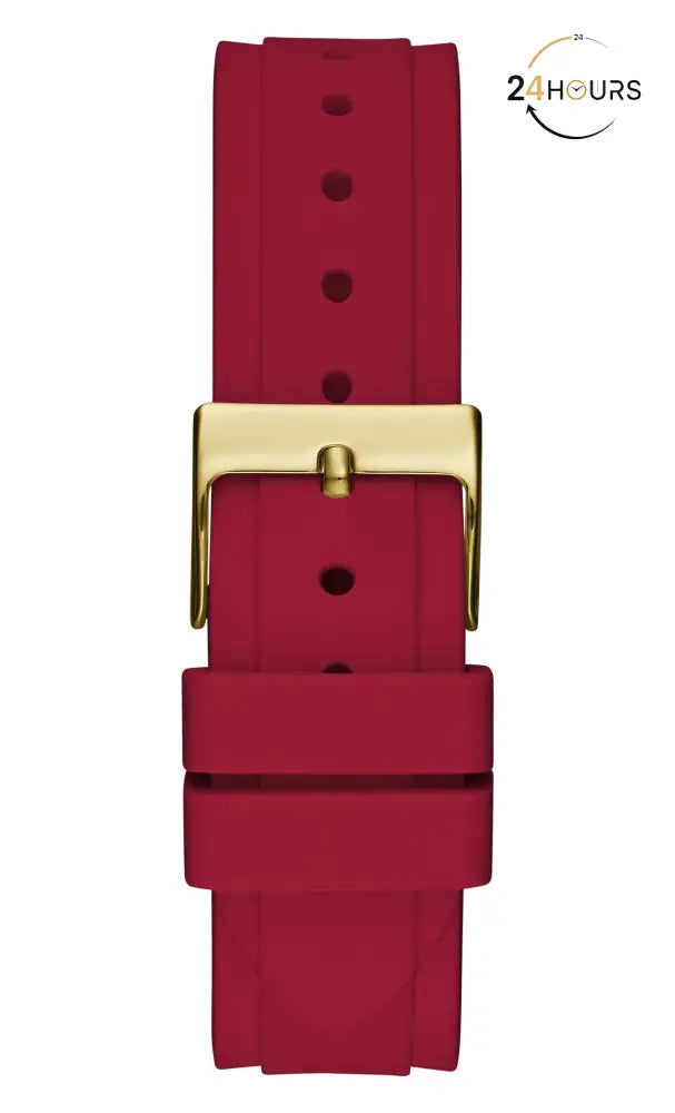 Montre multifonctions Guess Solstice à cadran rond doré pour femme